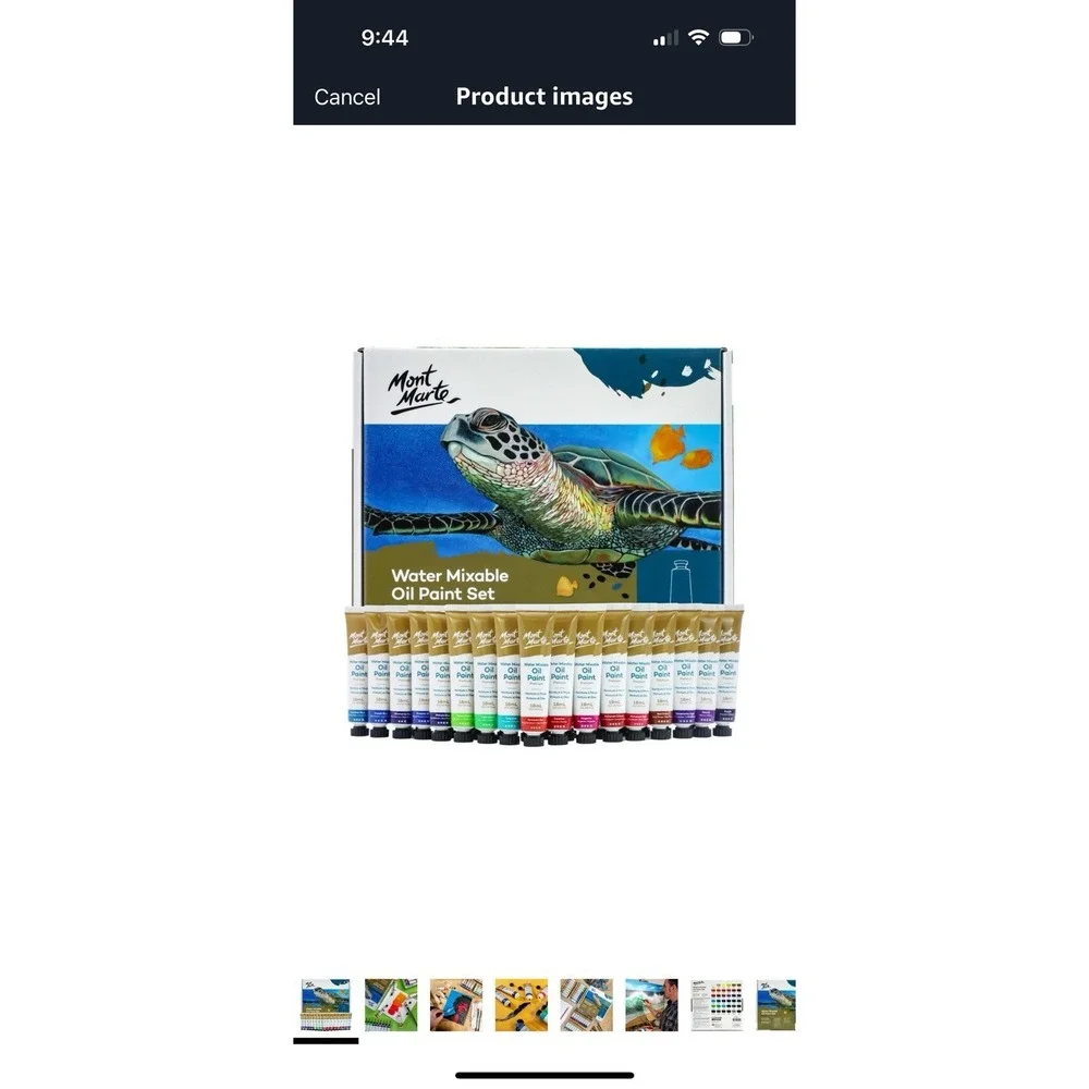 Monte Marde premium H2O Water Mixable Oil Paint Set, 36 Piece 18ml Tubes‎
